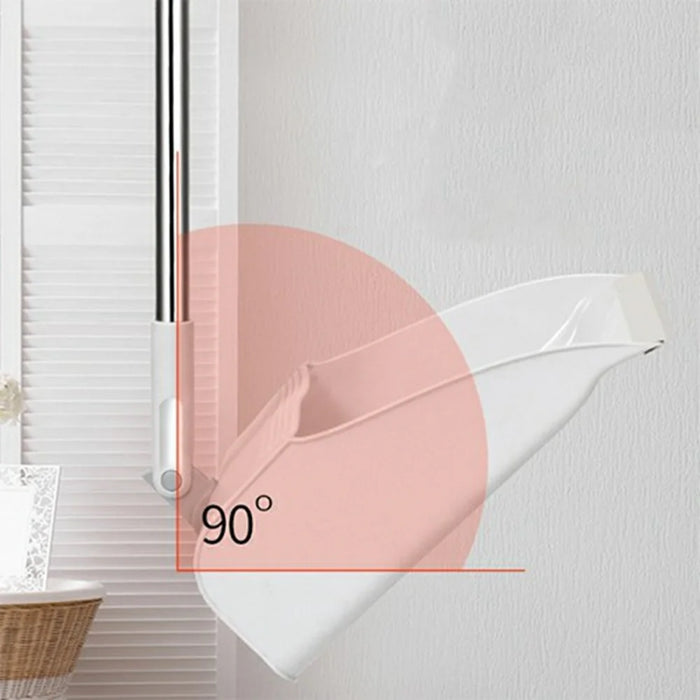 Long Handled Brush and Dustpan Set Upright Standing Dust Pan 180-degree Rotating Sweeping Broom - 5