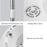 Rotating Single Bucket Mop Hands-Free Spin Mop Floor Cleaning Tool with 3 Microfiber Mop Heads - White - 6