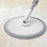 Rotating Single Bucket Mop Hands-Free Spin Mop Floor Cleaning Tool with 3 Microfiber Mop Heads - White - 7