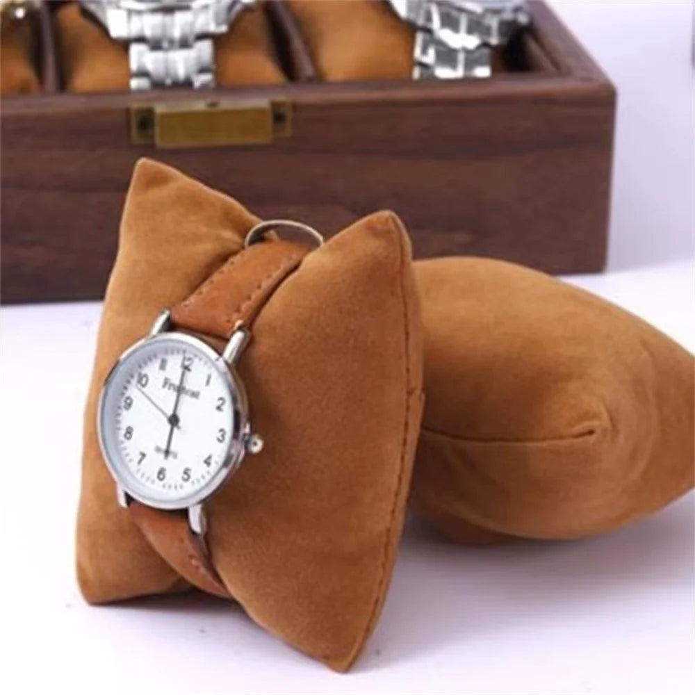 2 Grids Watch Display Box Vintage Wood Grain Jewelry Organizer Box Watch Storage Container - 6