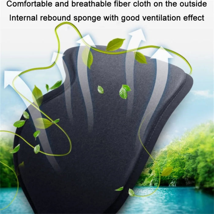 3D Contoured Silk Sleep Mask Memory Foam Eye Cover Breathable Blackout for Travel Relaxation - 5