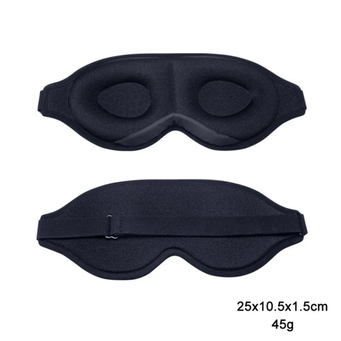 3D Contoured Silk Sleep Mask Memory Foam Eye Cover Breathable Blackout for Travel Relaxation - 6