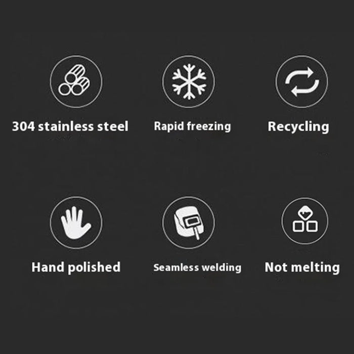 304 Stainless Steel Reusable Ice Blocks 8Pcs Whiskey Stones Chilling Rocks with Silicone Tongs for Wine / Whiskey - 2
