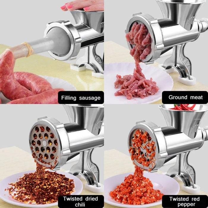 Manual Meat Grinder 5# Small Size Sausage Maker Multifunction Aluminum Alloy Kitchen Tool (No FDA Certification) - 4