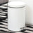 5L Round Stainless Steel Garbage Can Home Hotel Office Stylish Waste Container with Pedal - White - 1