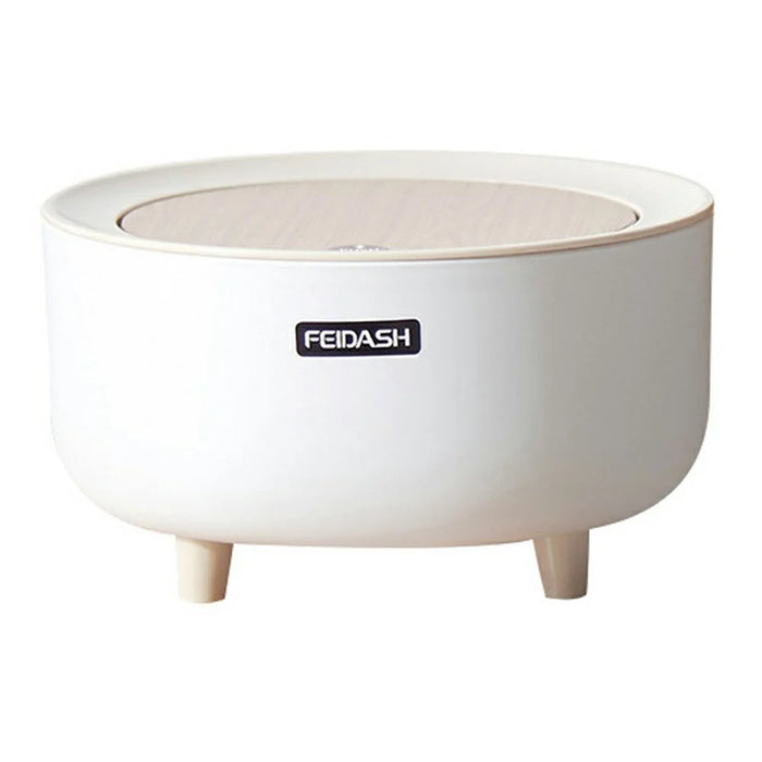 Mini Desktop Trash Can Push-Top Waste Bin 2L Round Student Dormitory Bedside Desk Storage Bucket - 1