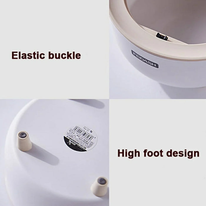 Mini Desktop Trash Can Push-Top Waste Bin 2L Round Student Dormitory Bedside Desk Storage Bucket - 5