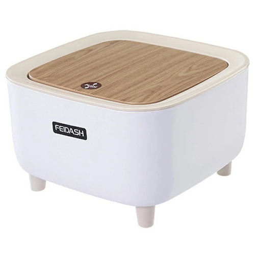 Mini Desktop Trash Can Push-Top Waste Bin 2L Square Student Dormitory Bedside Desk Storage Bucket - 1