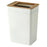 7.5L Bamboo Lid Plastic Trash Can Minimalist Living Room Bedroom Bathroom Kitchen Waste Bin - 1