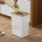 7.5L Bamboo Lid Plastic Trash Can Minimalist Living Room Bedroom Bathroom Kitchen Waste Bin - 2