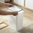 7.5L Bamboo Lid Plastic Trash Can Minimalist Living Room Bedroom Bathroom Kitchen Waste Bin - 3