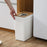 7.5L Bamboo Lid Plastic Trash Can Minimalist Living Room Bedroom Bathroom Kitchen Waste Bin - 4