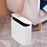 10L Oval Trash Can Wet and Dry Classification Waste Bins Press Type Slot Sanitary Bucket with Lid - White - 2