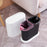 10L Oval Trash Can Wet and Dry Classification Waste Bins Press Type Slot Sanitary Bucket with Lid - White - 3