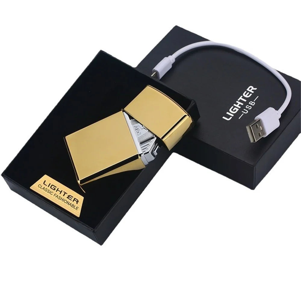 Electric Lighter 6 Arc Windproof USB Charging Flameless Igniter Smoking Candle Kitchen Accessories - Silver - 7