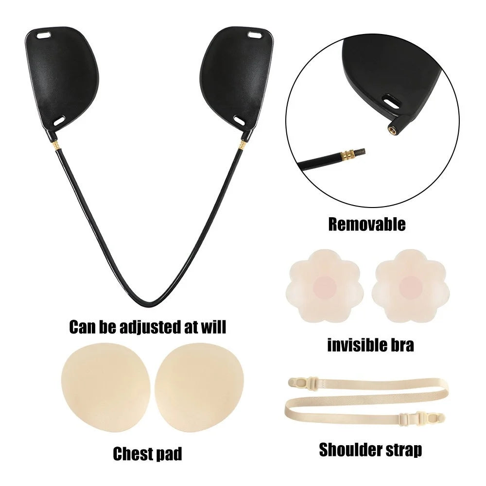 Invisible Adhesive Bra Backless Strapless Silicone Breast Lift Boob Tape Nipple Cover - V-Type / Nude - 2