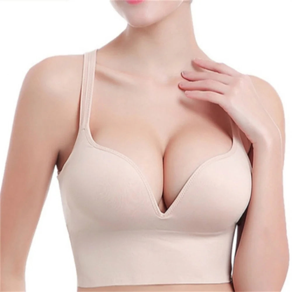 Invisible Adhesive Bra Backless Strapless Silicone Breast Lift Boob Tape Nipple Cover - V-Type / Nude - 3