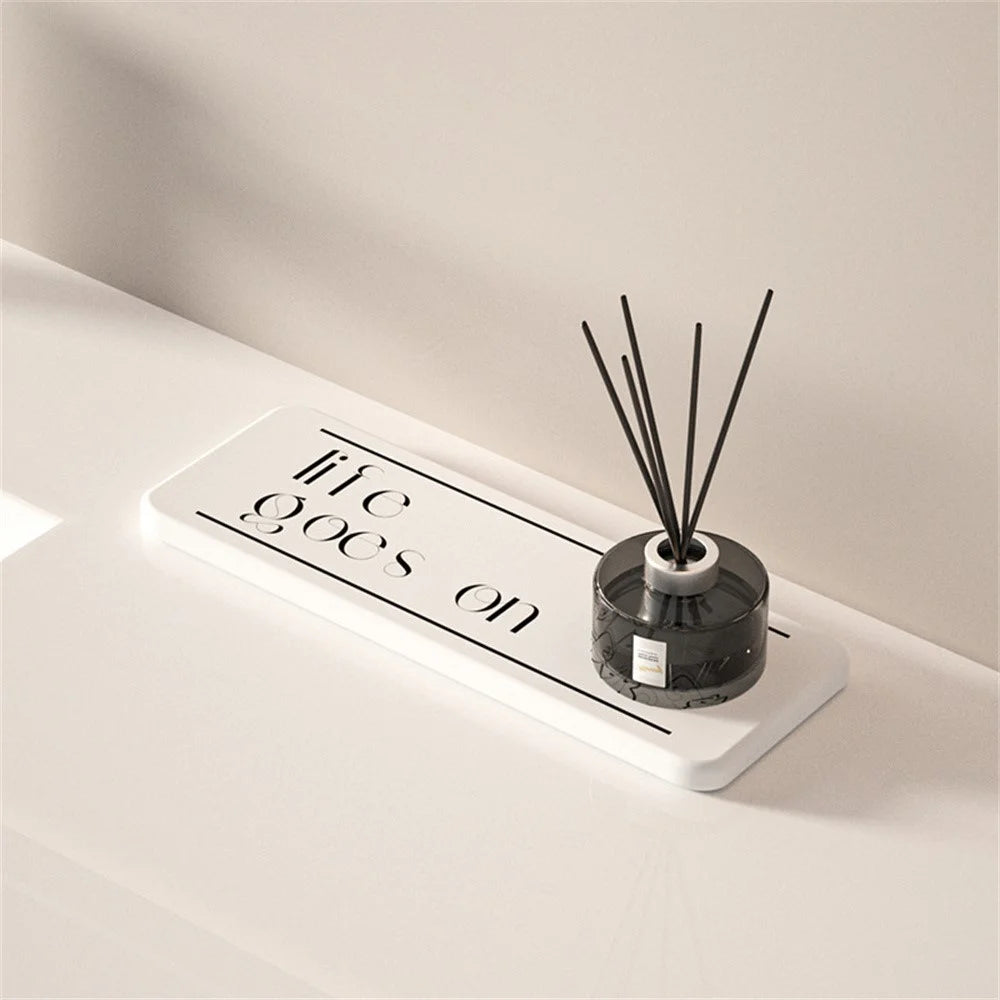 22.5 x 7cm Diatomite Drying Mat Absorbent Pad for Bathroom Sink Countertop Faucet Draining Pad - Style A - 1