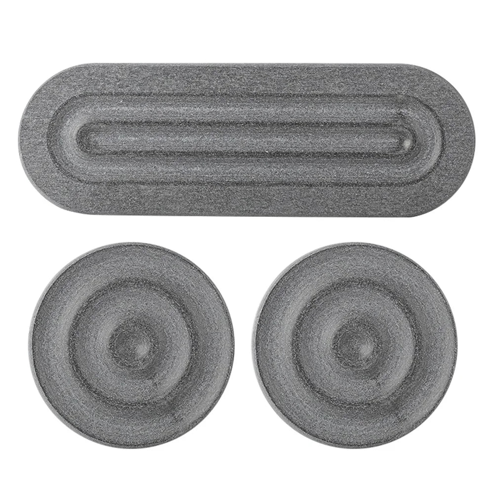 3PCS Bathroom Countertop Absorbent Mat Diatom Mud Kitchen Faucet Quick Dry Pad Drying Stone Tray - Dark Grey - 1