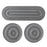 3PCS Bathroom Countertop Absorbent Mat Diatom Mud Kitchen Faucet Quick Dry Pad Drying Stone Tray - Dark Grey - 1