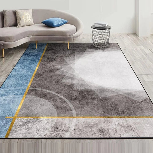 120 x 160cm Modern Geometric Abstract Rug Living Room Mat Bedroom Area Carpet Washable - Style A - 1
