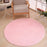 Round Rug Diameter 160cm Polyester Fiber Soft Non-Slip Floor Mat Bedroom Doormat Carpet - Pink - 1