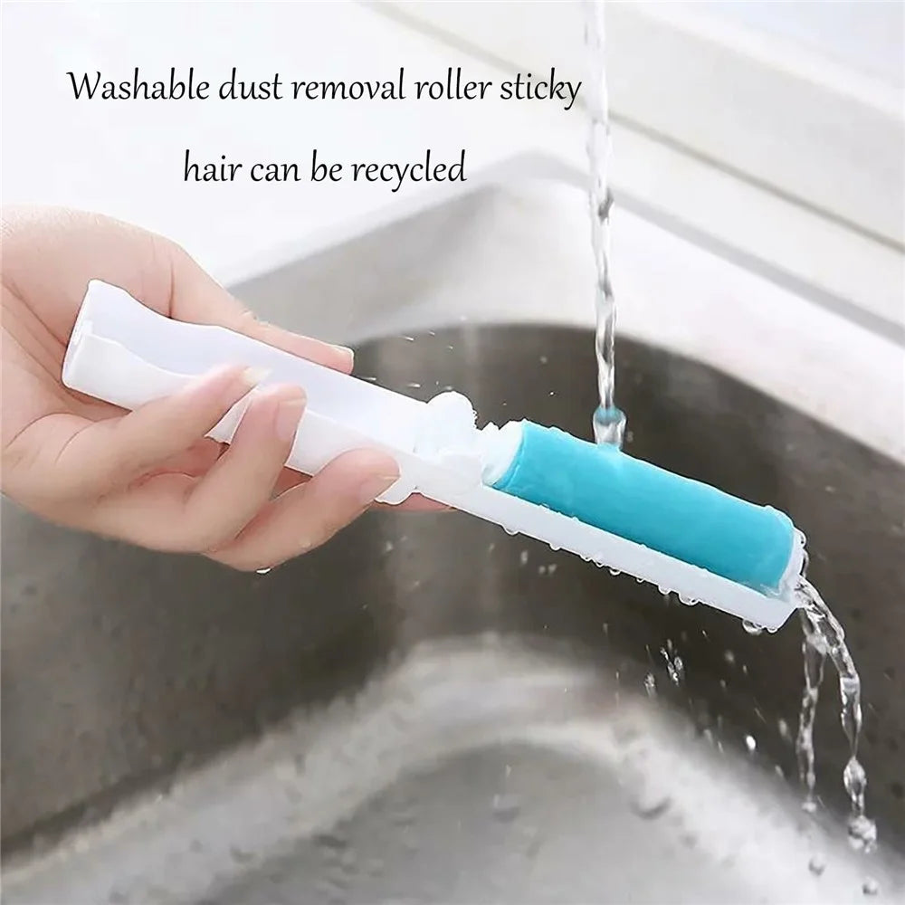 Portable Folding Lint Roller Washable Hair Collector Removal Brush for Clothes Furniture (Random Color) - 5