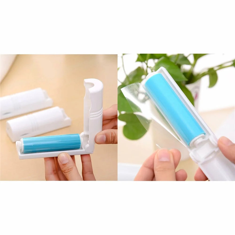 Portable Folding Lint Roller Washable Hair Collector Removal Brush for Clothes Furniture (Random Color) - 7