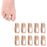 10PCS Toe Finger Straightener Nylon Toe Bounding Loop Fastener Corrector Bandage - Size: S - 1