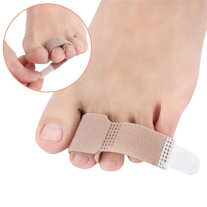 10PCS Toe Finger Straightener Nylon Toe Bounding Loop Fastener Corrector Bandage - Size: S - 7