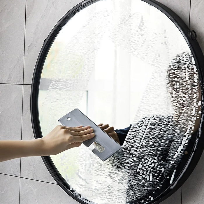 Silicone Glass Squeegee with Hanging Hook Window Squeegee Shower Scraper Water Blade - Grey - 6