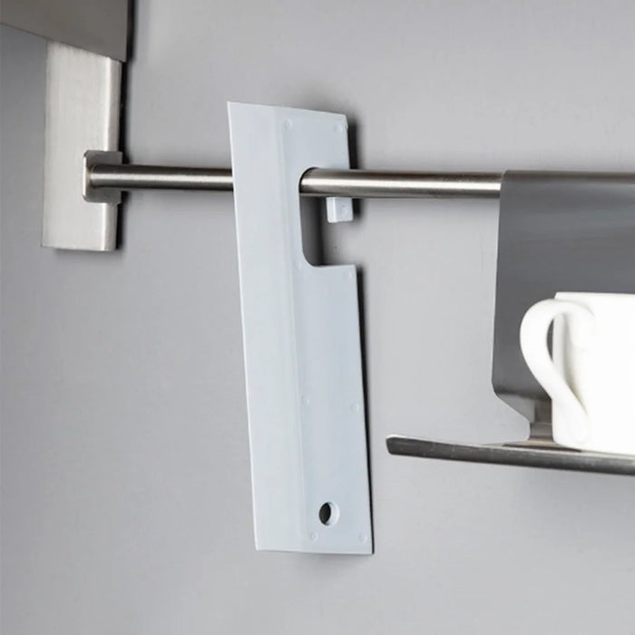 Silicone Glass Squeegee with Hanging Hook Window Squeegee Shower Scraper Water Blade - Grey - 7