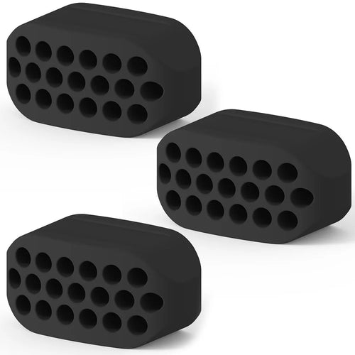 3PCS Jawline Exerciser 4th Generation BPA Free Silicone Jaw Exerciser Ball Trainer Shaper (No Certificated) - Black - 1