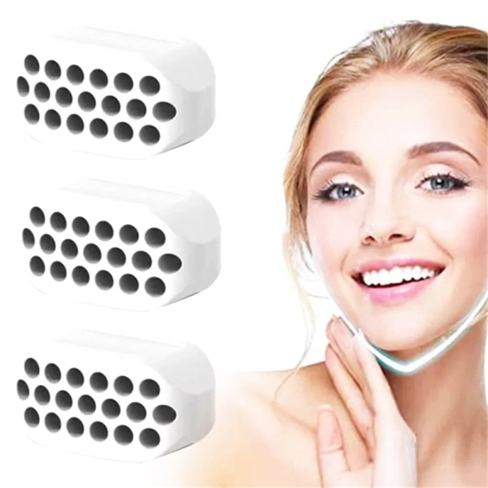 3PCS Jawline Exerciser 4th Generation BPA Free Silicone Jaw Exerciser Ball Trainer Shaper (No Certificated) - Black - 2