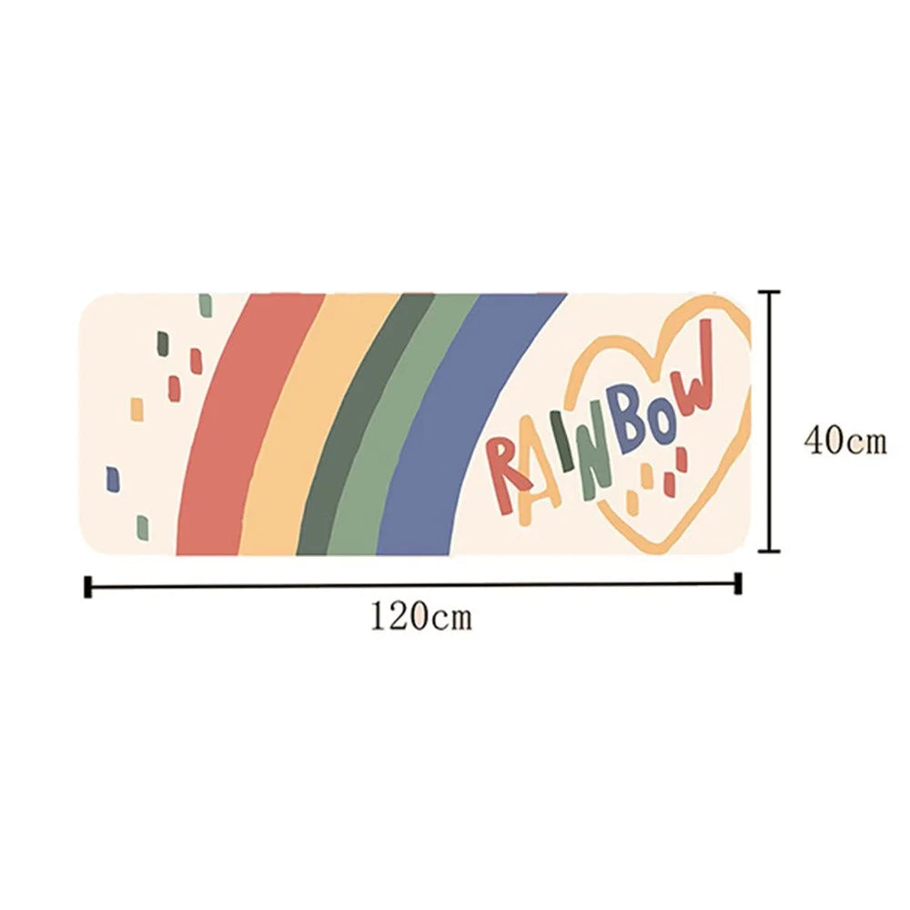 40x120cm Rainbow Home Bedroom Doormat Bedside Anti-Slip Rug Soft Cashmere Floor Mat - 7