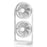 F-052 3 Speeds Adjustable Dual Head Desk Fan USB Rechargeable Summer Air Circulator Fan ( Built In 4000mAh Battery ) - 1