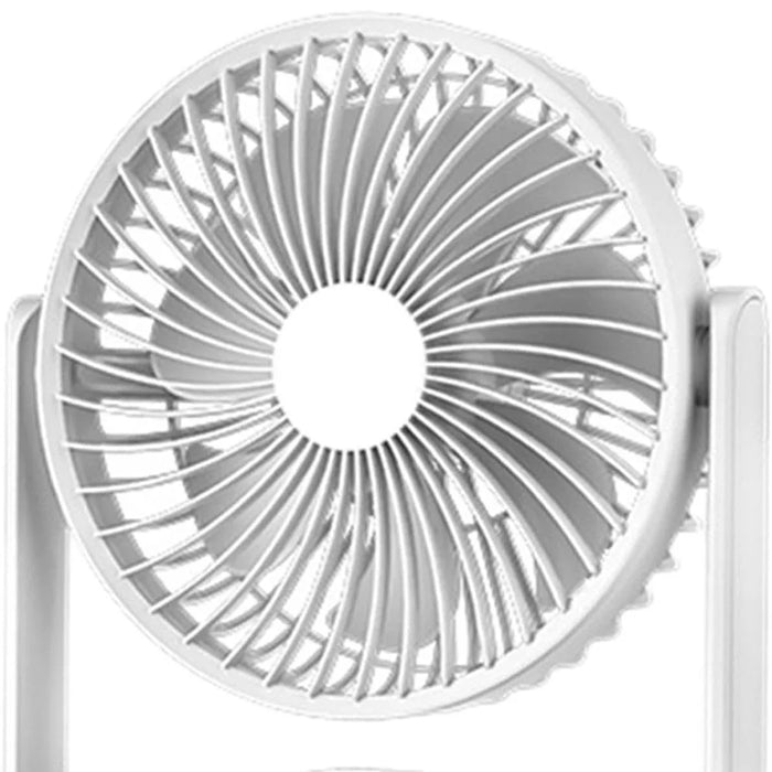 F-052 3 Speeds Adjustable Dual Head Desk Fan USB Rechargeable Summer Air Circulator Fan ( Built In 4000mAh Battery ) - 6