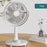 Stepless Speed Adjustable Portable Desktop Fan Quiet Summer Cooling Fan for Home Office - White - 2