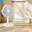 Stepless Speed Adjustable Portable Desktop Fan Quiet Summer Cooling Fan for Home Office - White - 3