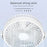 Stepless Speed Adjustable Portable Desktop Fan Quiet Summer Cooling Fan for Home Office - White - 5