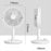 Stepless Speed Adjustable Portable Desktop Fan Quiet Summer Cooling Fan for Home Office - White - 7