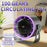 100 Speeds Adjustable Desk Fan Digital Display Wall Mounted Fan with Ambient Light ( CE Certified ) - Black+Purple - 3