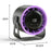 100 Speeds Adjustable Desk Fan Digital Display Wall Mounted Fan with Ambient Light ( CE Certified ) - Black+Purple - 7