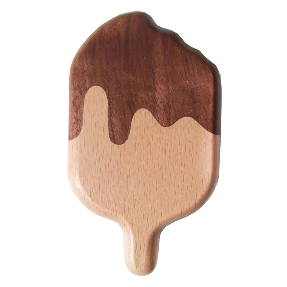 Wooden Ice Cream Shaped Bottle Opener Refrigerator Magnet Creative Beer Cap Lifter For Home Decor - 1