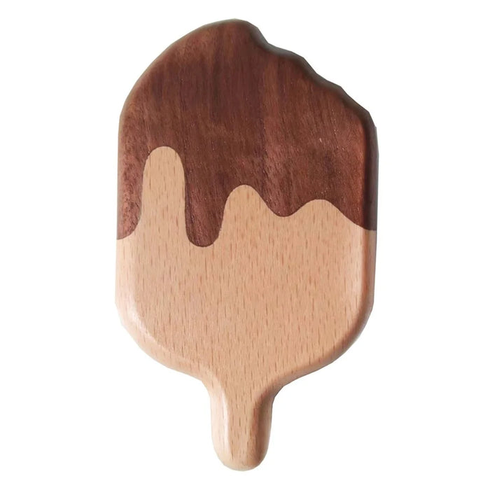 Wooden Ice Cream Shaped Bottle Opener Refrigerator Magnet Creative Beer Cap Lifter For Home Decor - 1