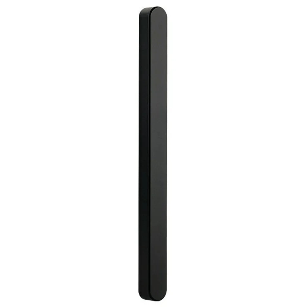 TOPNIKE Adhesive Ultra Slim Glass Sliding Door Handle for Balcony Shower Room Pull Push Door - Black - 1
