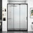 TOPNIKE Adhesive Ultra Slim Glass Sliding Door Handle for Balcony Shower Room Pull Push Door - Black - 5