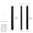 TOPNIKE Adhesive Ultra Slim Glass Sliding Door Handle for Balcony Shower Room Pull Push Door - Black - 6
