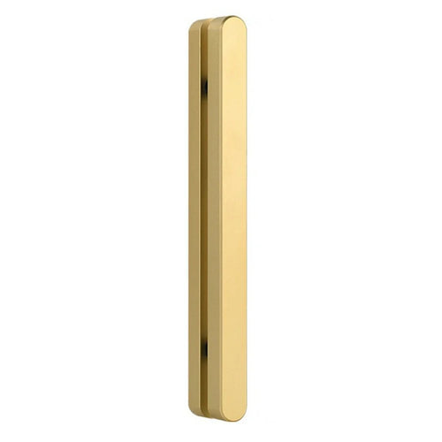 2Pcs Adhesive Ultra Narrow Glass Sliding Door Handles Balcony Shower Room Pull Push Bar Aluminum Handles - Gold - 1