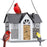 Garden Yard Hanging Bird Feeder Metal House Design Squirrel Proof Hummingbird Feeder - White - 1